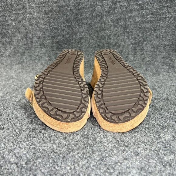 Papillio by Birkenstock Soley Wedge Sandals Women's 6.5N Tan Leather Buckle - Picture 10 of 13